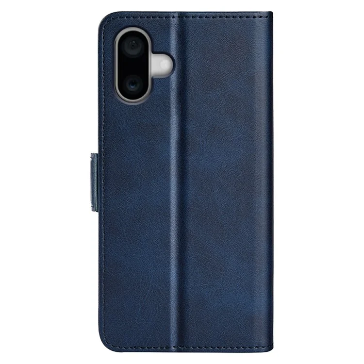 Cover a Portafoglio a Libro in Pelle per iPhone 16 Plus - Blu