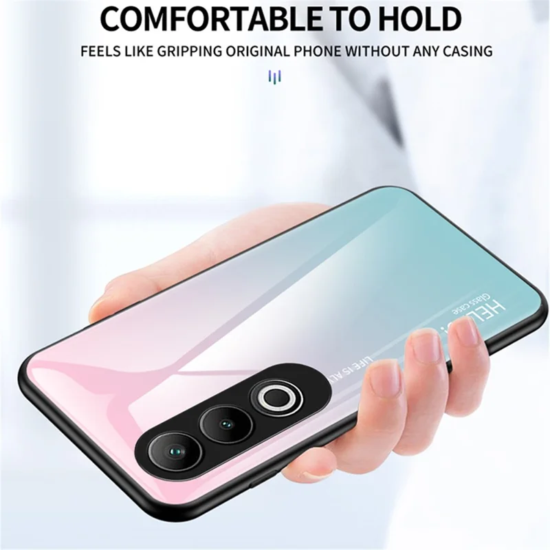 For OnePlus Nord CE4 5G Case Tempered Glass Gradient Color Phone Cover - Gradient Pink Blue