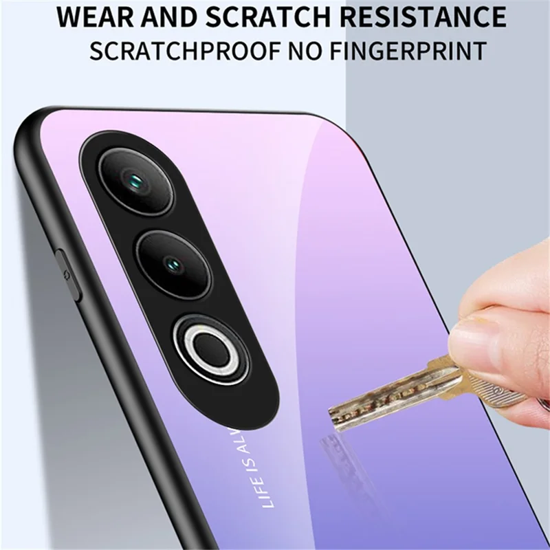 For OnePlus Nord CE4 5G Case Tempered Glass Gradient Color Phone Cover - Gradient Pink Blue