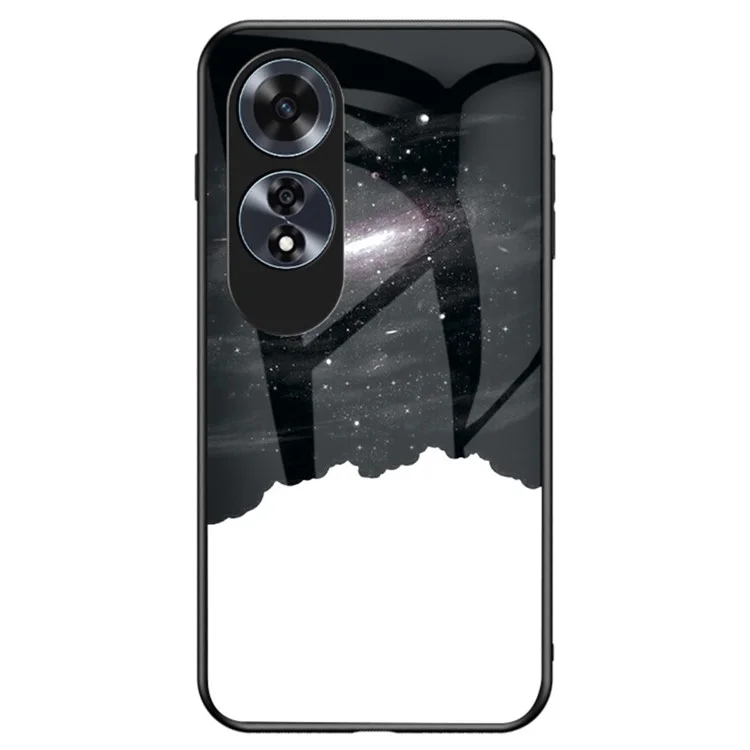 Чехол для Oppo A60 4G с закаленным стеклянным задним покрытием, красивый узор со звездным небом - Космическое звездное небо