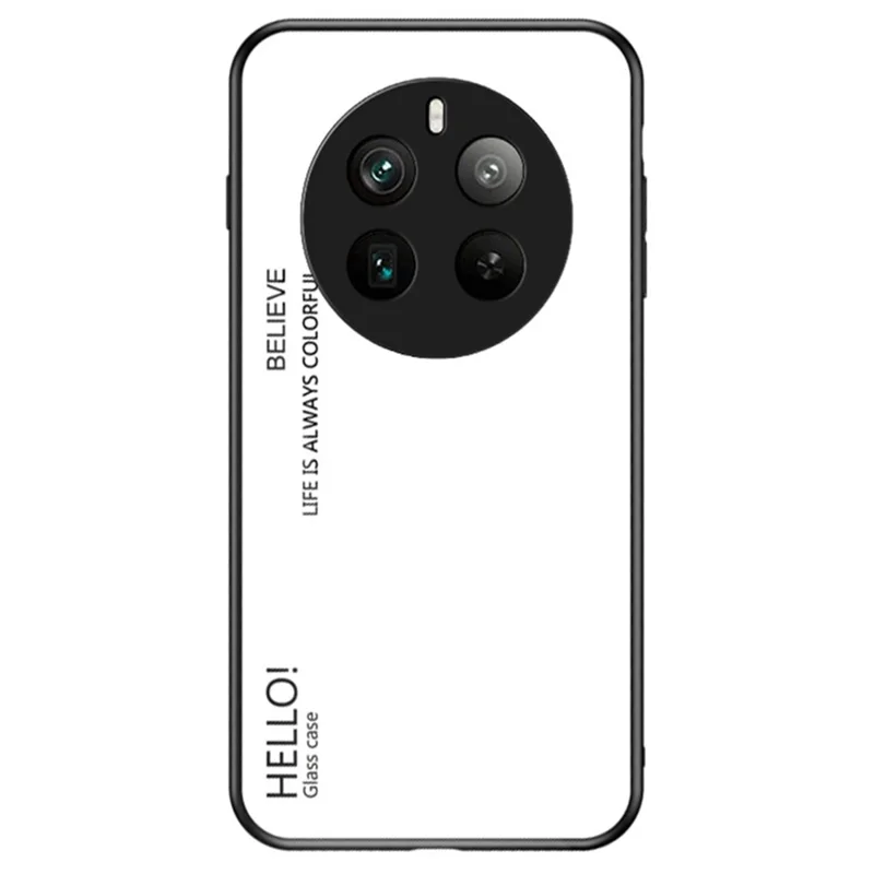 For Realme 12 Pro 5G / 12 Pro+ 5G Case Anti-Drop Tempered Glass Phone Cover - White