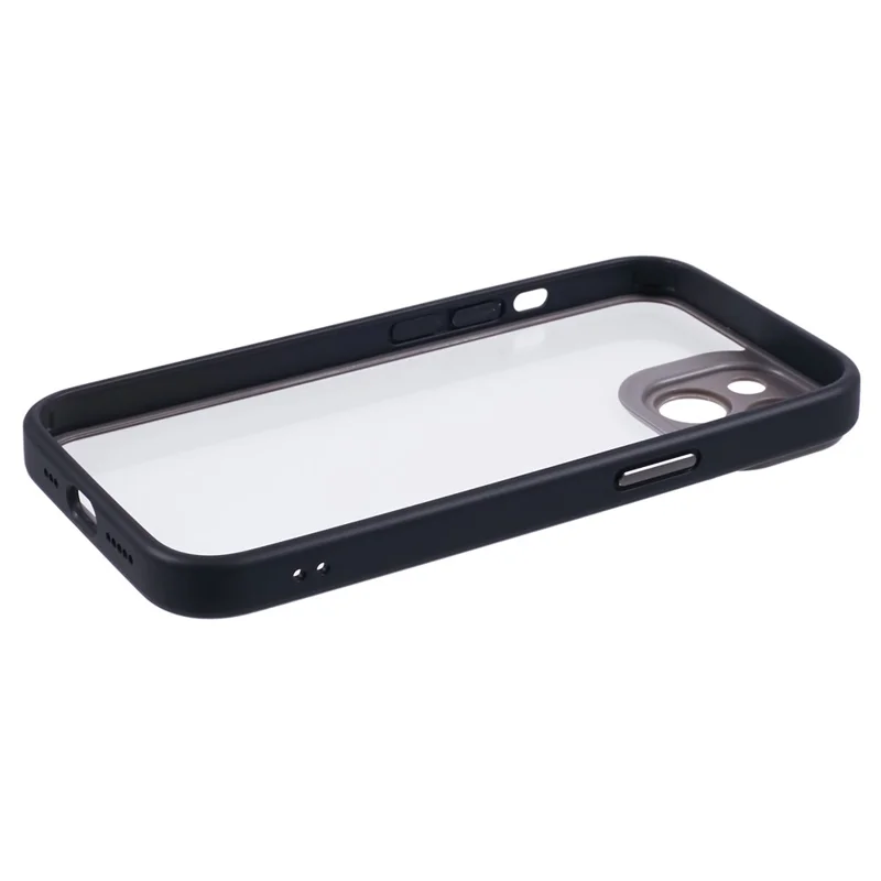 For iPhone 13 / 14 Protective Case Shockproof TPU+Acrylic Cell Phone Cover - Titanium Grey