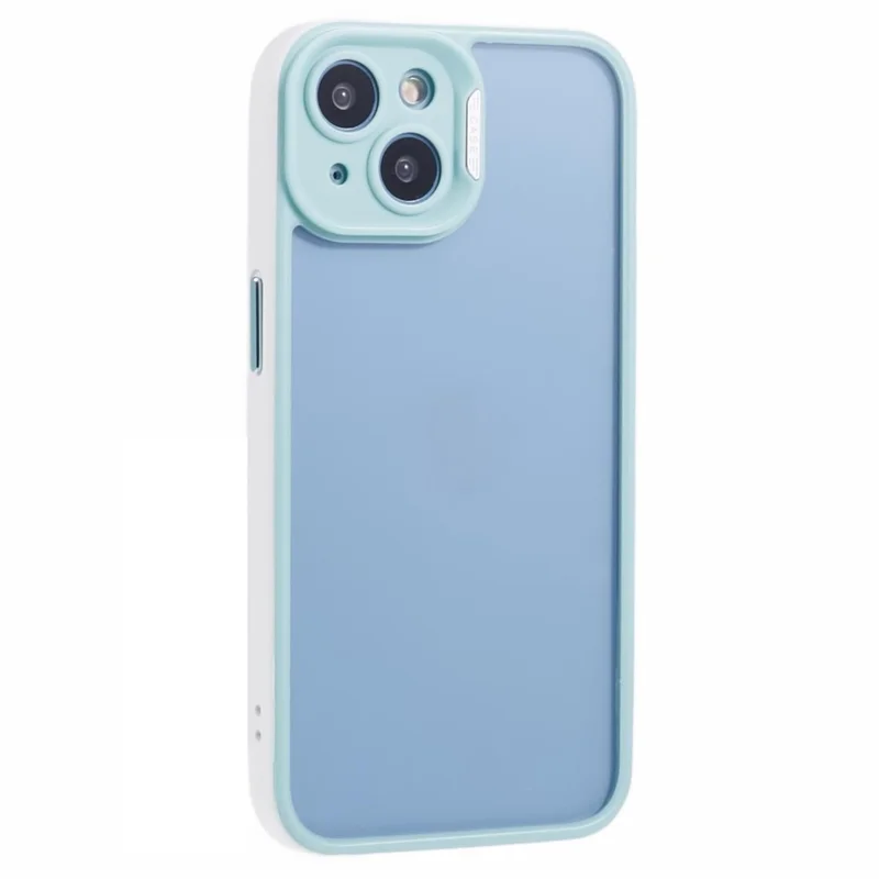 For iPhone 13 / 14 Protective Case Shockproof TPU+Acrylic Cell Phone Cover - Baby Blue