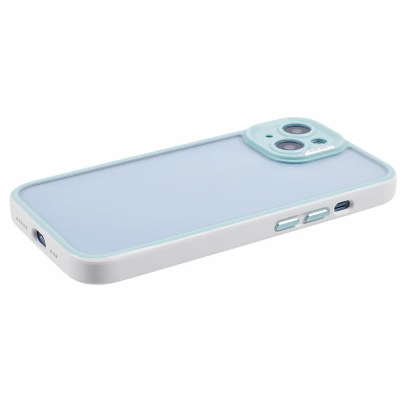 For iPhone 13 / 14 Protective Case Shockproof TPU+Acrylic Cell Phone Cover - Baby Blue