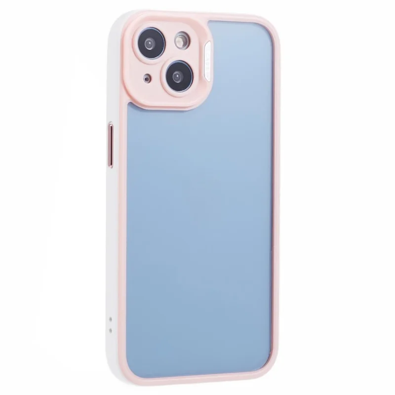 For iPhone 13 / 14 Protective Case Shockproof TPU+Acrylic Cell Phone Cover - Pink