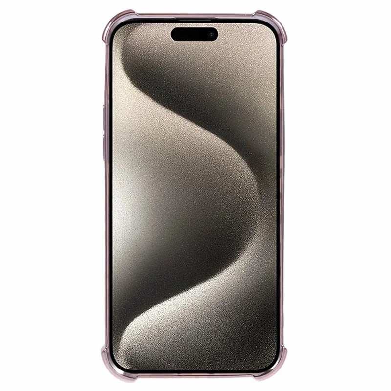 For iPhone 15 Plus Kickstand Case Glitter TPU Phone Cover with Mirror - Pink