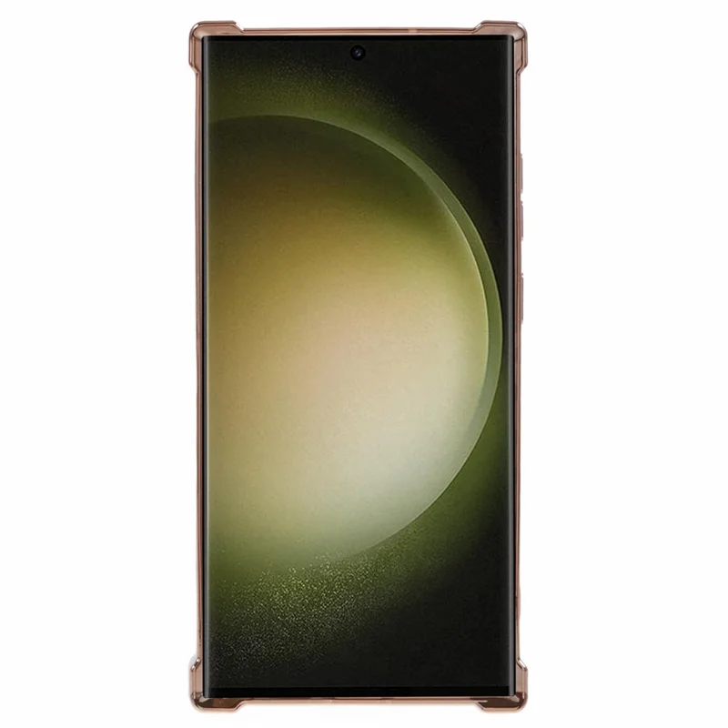 Voor Samsung Galaxy S23 Ultra Case Gradiënt Glitter Hart Electrolytisch TPU Telefoonhoesje - Goud