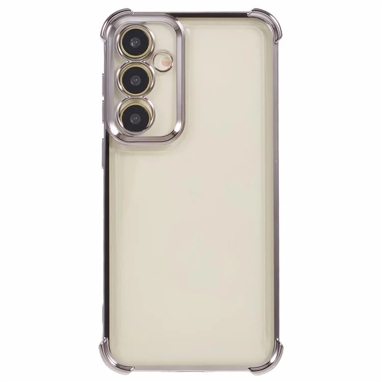 Для чехла Samsung Galaxy S23 FE Case Side Heart Electroplated TPU Clear Phone Cover - Серый