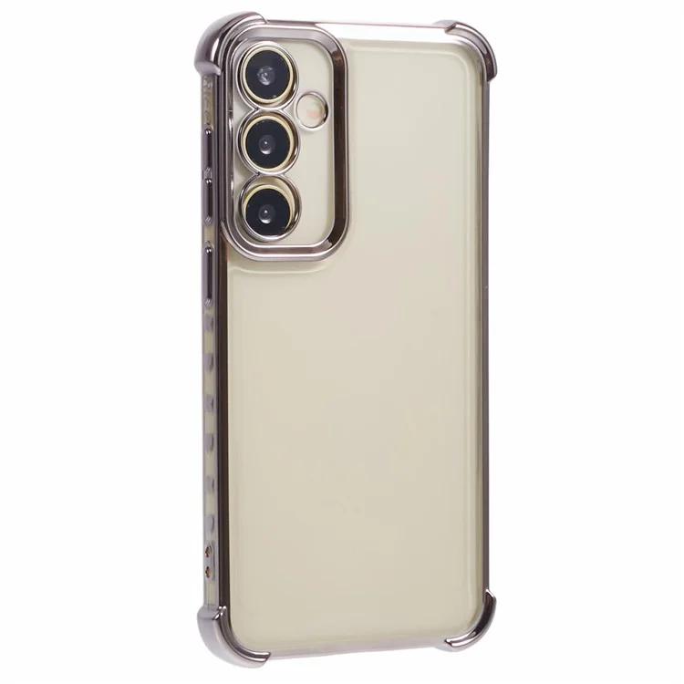 Для чехла Samsung Galaxy S23 FE Case Side Heart Electroplated TPU Clear Phone Cover - Серый