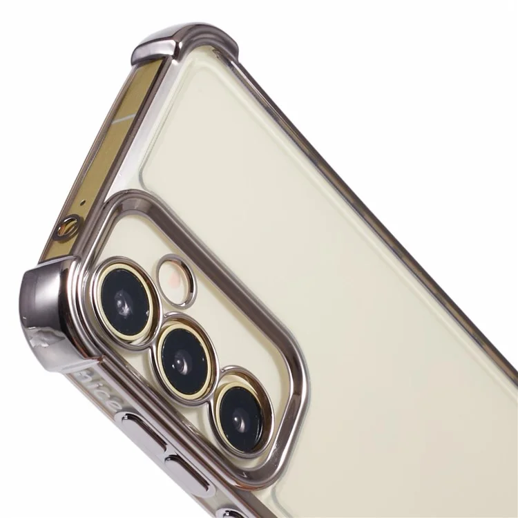 Для чехла Samsung Galaxy S23 FE Case Side Heart Electroplated TPU Clear Phone Cover - Серый