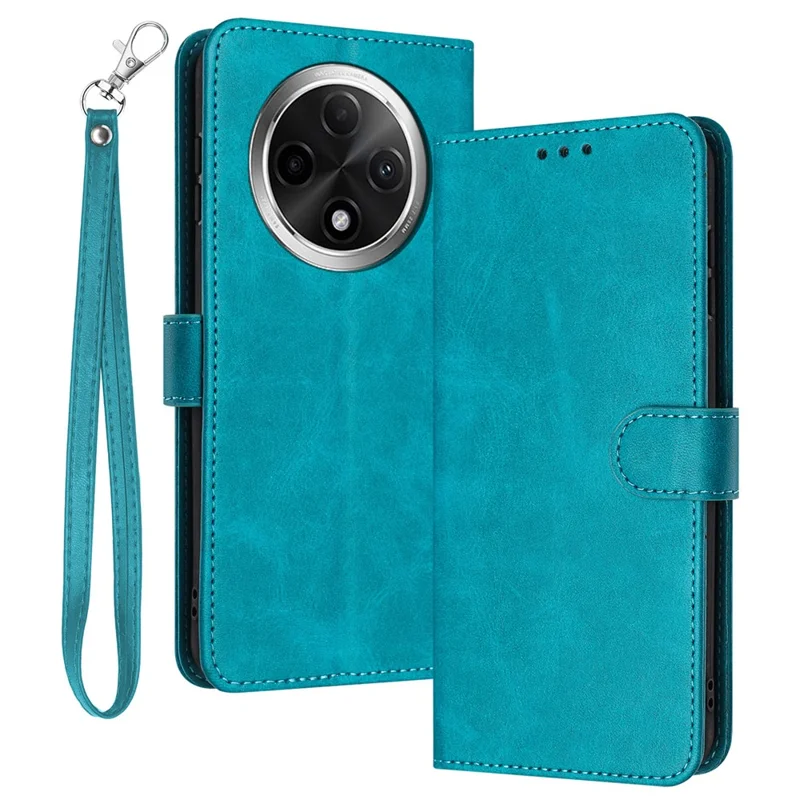 For Oppo A2 Pro 5G / A3 Pro (China) 5G Case Calf Texture PU Leather Stand Wallet Phone Cover - Green