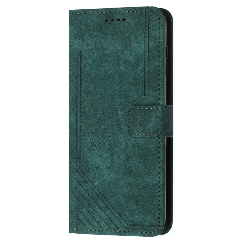 For Motorola Edge 50 Fusion 5G Shockproof Case Imprinted PU Leather Wallet Cell Phone Shell - Green