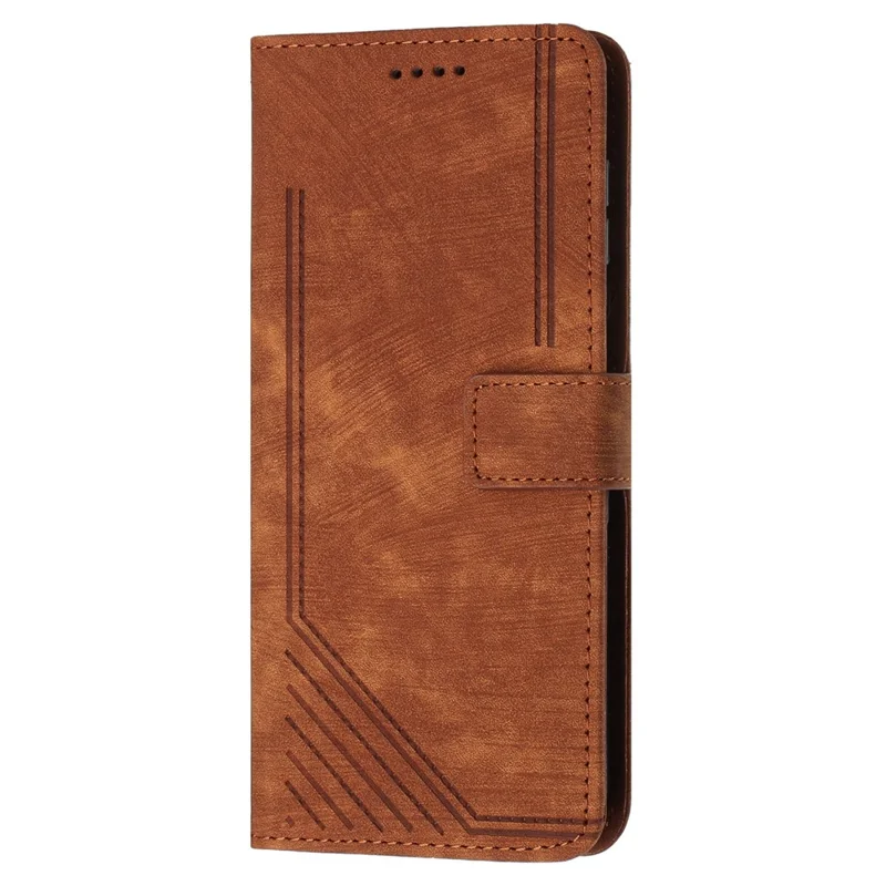 For Samsung Galaxy M55 5G / C55 5G / F55 5G Case PU Leather Wallet Skin-Touch Phone Cover - Brown