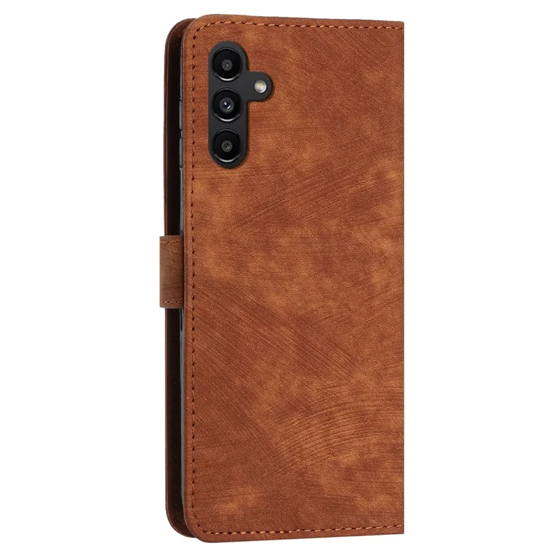 For Samsung Galaxy M55 5G / C55 5G / F55 5G Case PU Leather Wallet Skin-Touch Phone Cover - Brown