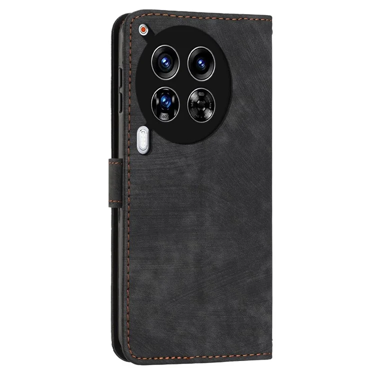 Für TECNO Camon 30 4G / 5G Wallet Case Anti-Drop Imprinted PU Leather Flip Phone Cover - Schwarz