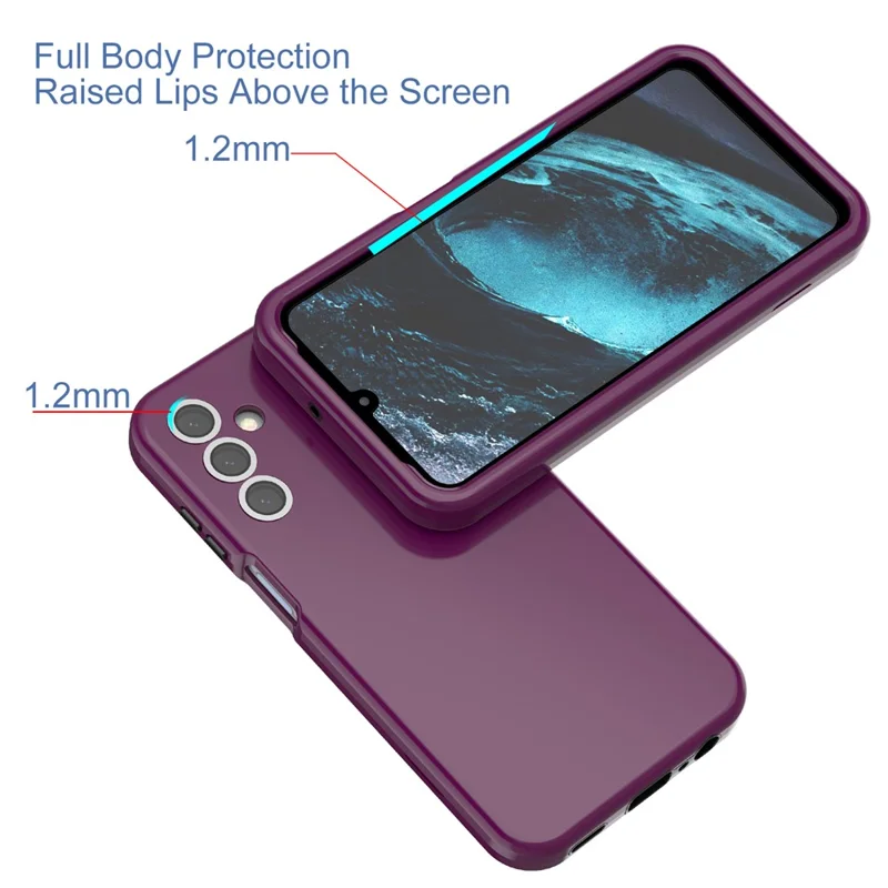 GW03 For Samsung Galaxy A15 5G Case TPU + PC Phone Cover Dual Layer Shockproof - Dark Purple