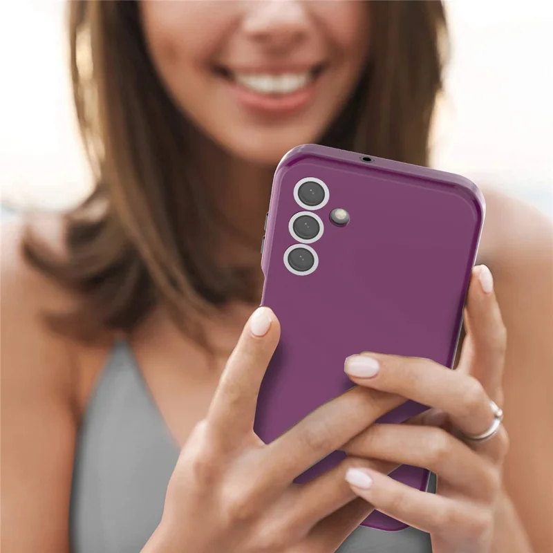 GW03 For Samsung Galaxy A15 5G Case TPU + PC Phone Cover Dual Layer Shockproof - Dark Purple