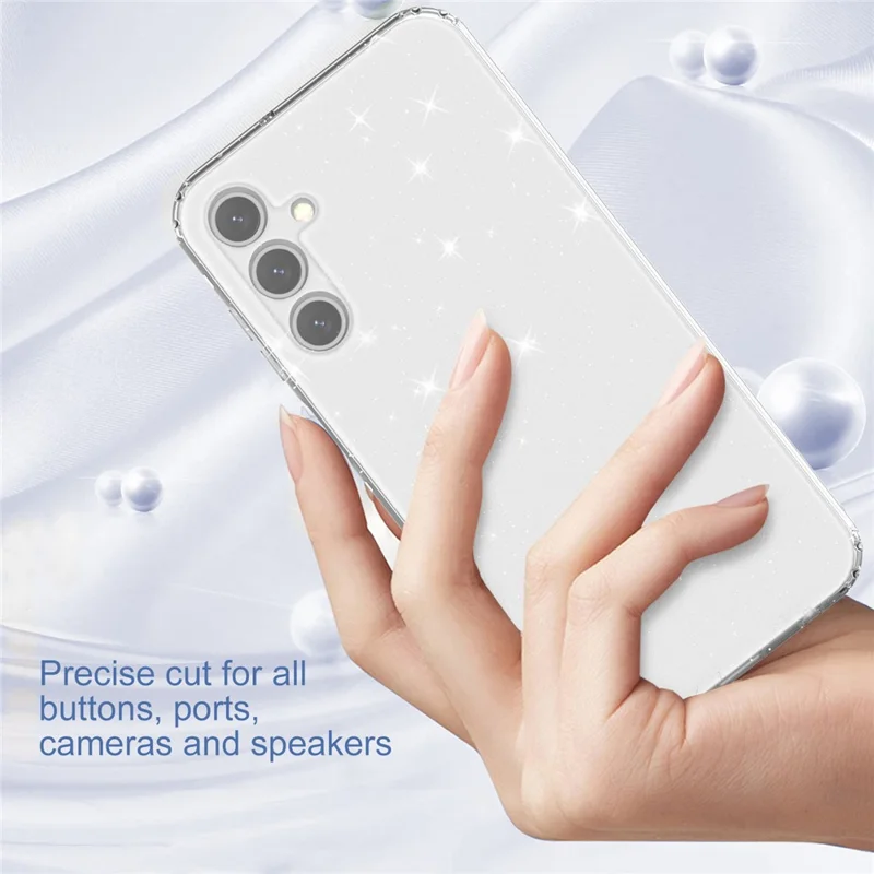 For Samsung Galaxy A15 5G Case Shockproof Glitter TPU Phone Cover - Transparent