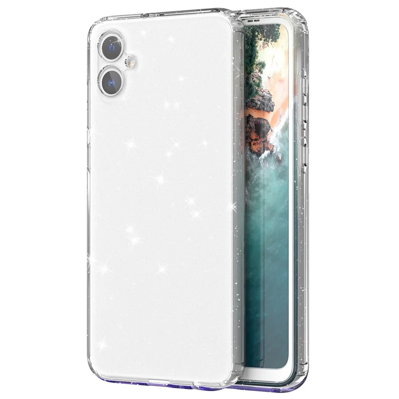 For Samsung Galaxy A05 4G Case Soft TPU Phone Cover Glitter Clear Sparkly - Transparent