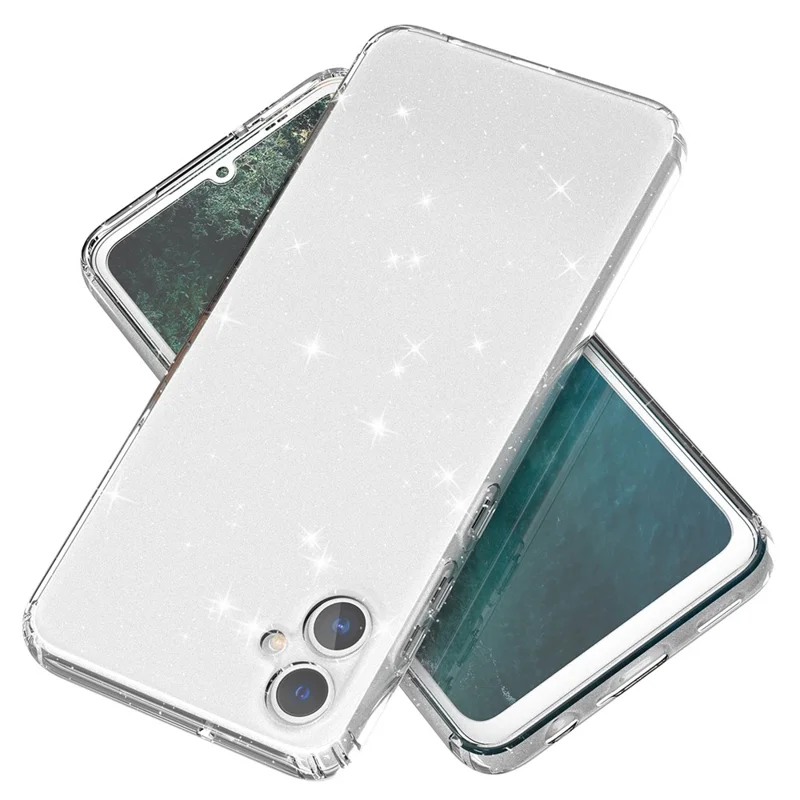 For Samsung Galaxy A05 4G Case Soft TPU Phone Cover Glitter Clear Sparkly - Transparent
