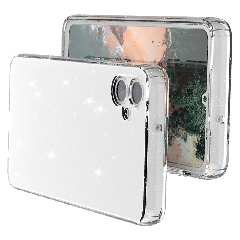 For Samsung Galaxy A05 4G Case Soft TPU Phone Cover Glitter Clear Sparkly - Transparent
