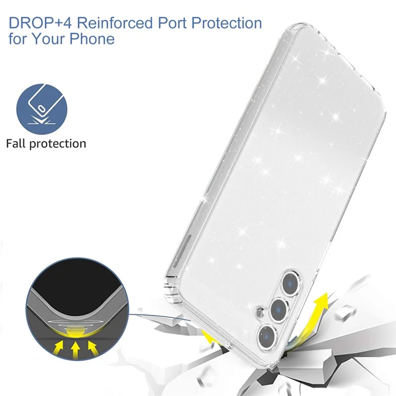 For Samsung Galaxy A05s 4G Case Bling Sparkle TPU Phone Cover - Transparent