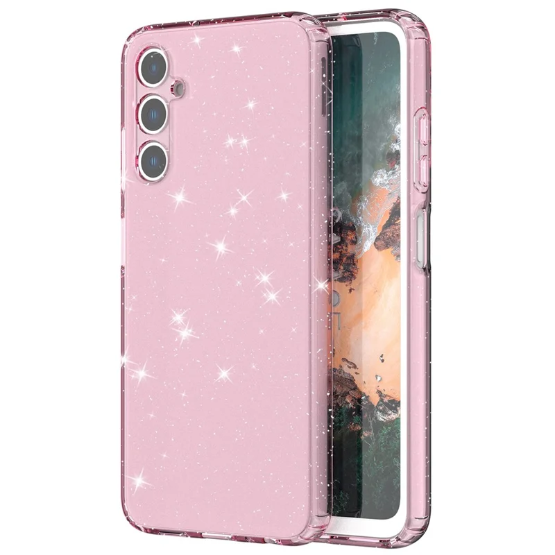 For Samsung Galaxy A05s 4G Case Bling Sparkle TPU Phone Cover - Transparent Pink