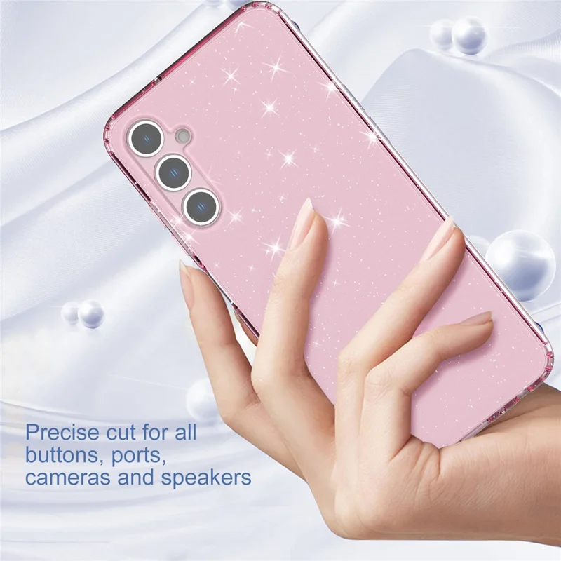 For Samsung Galaxy A05s 4G Case Bling Sparkle TPU Phone Cover - Transparent Pink