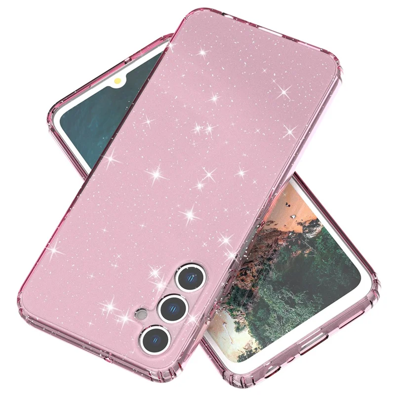 For Samsung Galaxy A05s 4G Case Bling Sparkle TPU Phone Cover - Transparent Pink