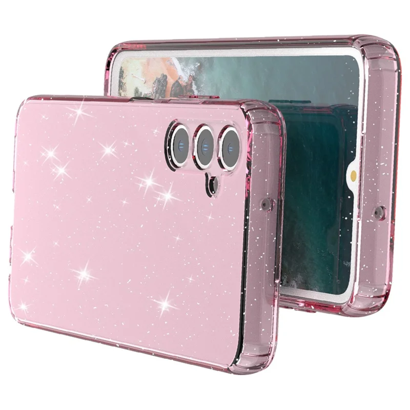For Samsung Galaxy A05s 4G Case Bling Sparkle TPU Phone Cover - Transparent Pink