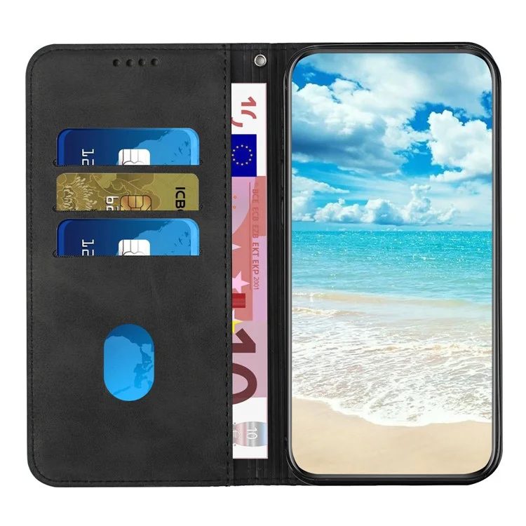 For Sony Xperia 1 VI Anti-Scratch Phone Case Wholesale Magnetic PU Leather Stand Phone Cover - Black
