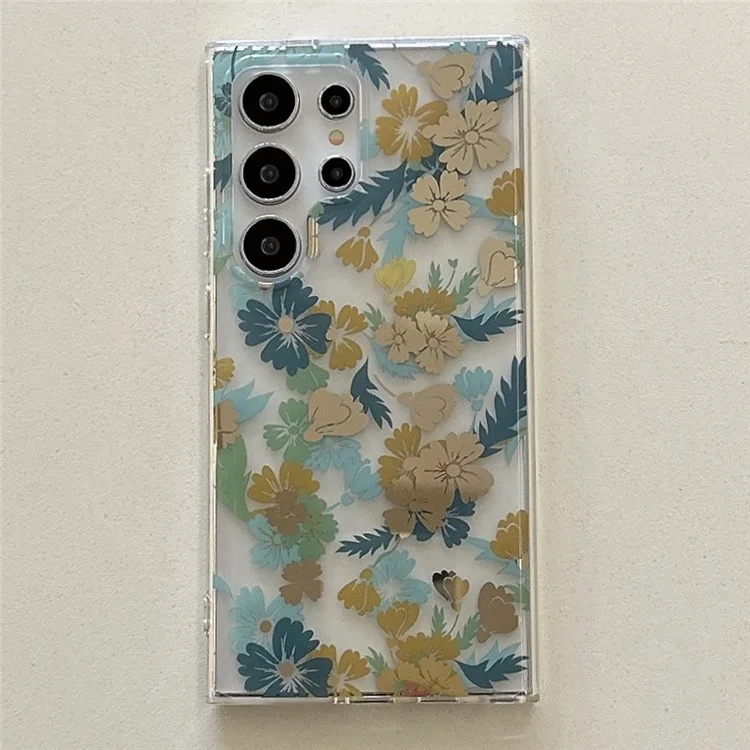Чехол для Samsung Galaxy S24 Ultra IMD Floral TPU+PC Защитная Крышка Телефона - SX-Z2
