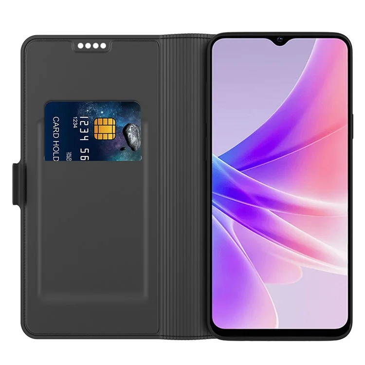 Чехол для vivo V30 SE 5G с магнитной застежкой, кожаный, черный
