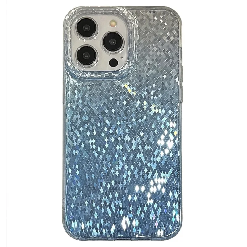 For iPhone 14 Pro Shockproof Case Dual Side IMD PC+TPU Phone Cover - Blue