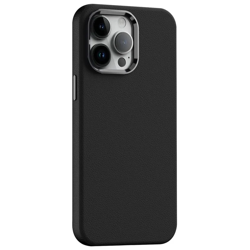 Custodia per iPhone 14 Pro in grado militare PC+PU Slim Phone Cover compatibile con MagSafe - Nero
