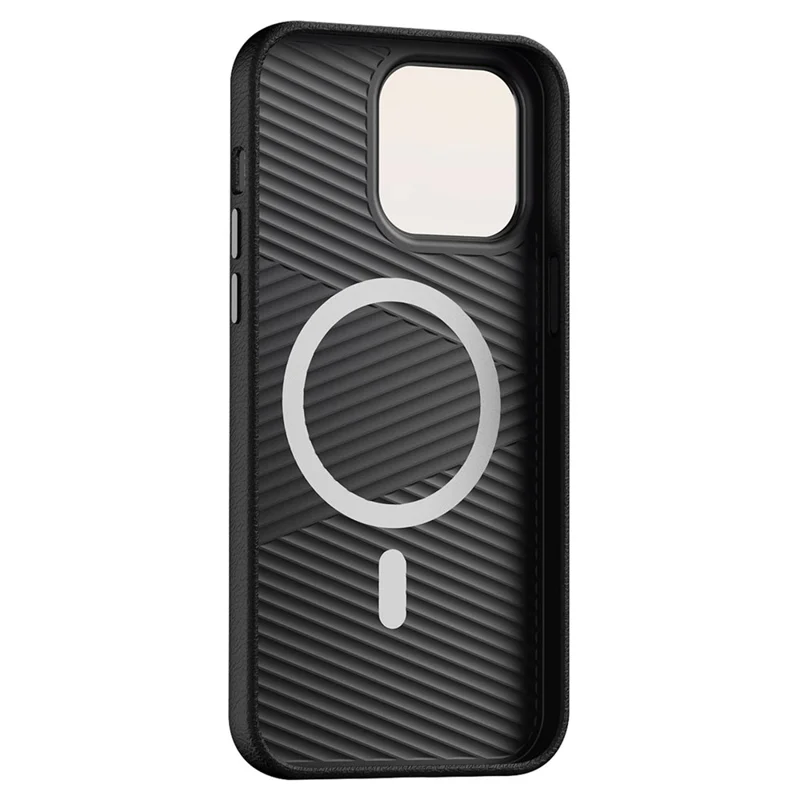 Custodia per iPhone 14 Pro in grado militare PC+PU Slim Phone Cover compatibile con MagSafe - Nero