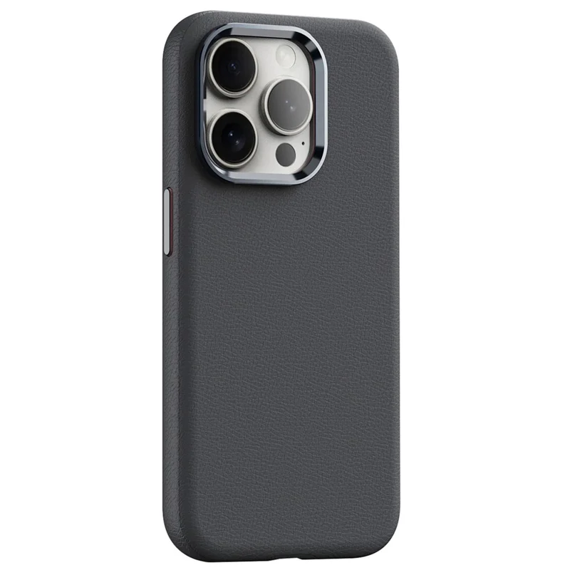 For iPhone 15 Pro Cases PC+PU Leather Anti-Drop Magnetic Mobile Phone Covers - Grey