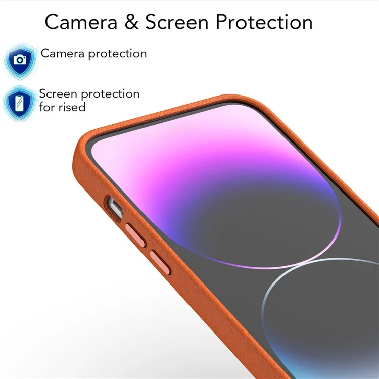 Para iPhone 12 / 12 Pro Funda de 6.1 pulgadas PC+PU Cuero Antideslizante Magnética Funda de Teléfono Móvil - Gris