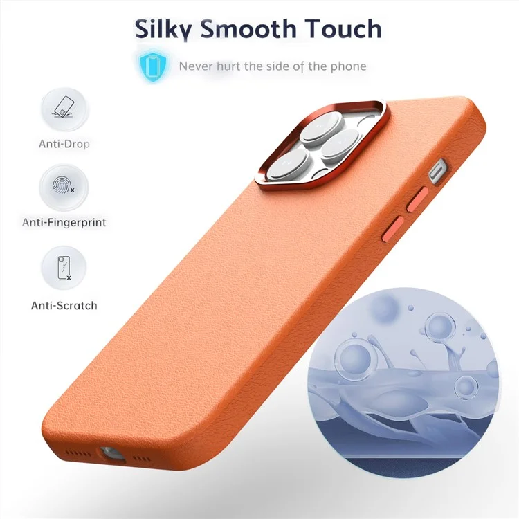 Para iPhone 12 / 12 Pro Funda de 6.1 pulgadas PC+PU Cuero Antideslizante Magnética Funda de Teléfono Móvil - Gris