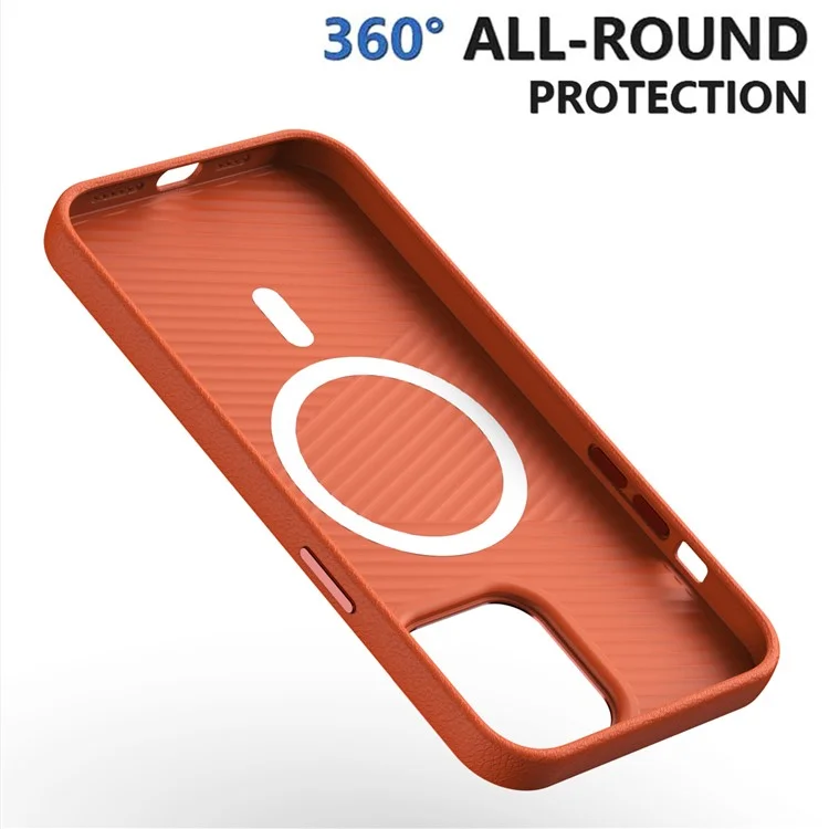 Para iPhone 12 / 12 Pro Funda de 6.1 pulgadas PC+PU Cuero Antideslizante Magnética Funda de Teléfono Móvil - Gris
