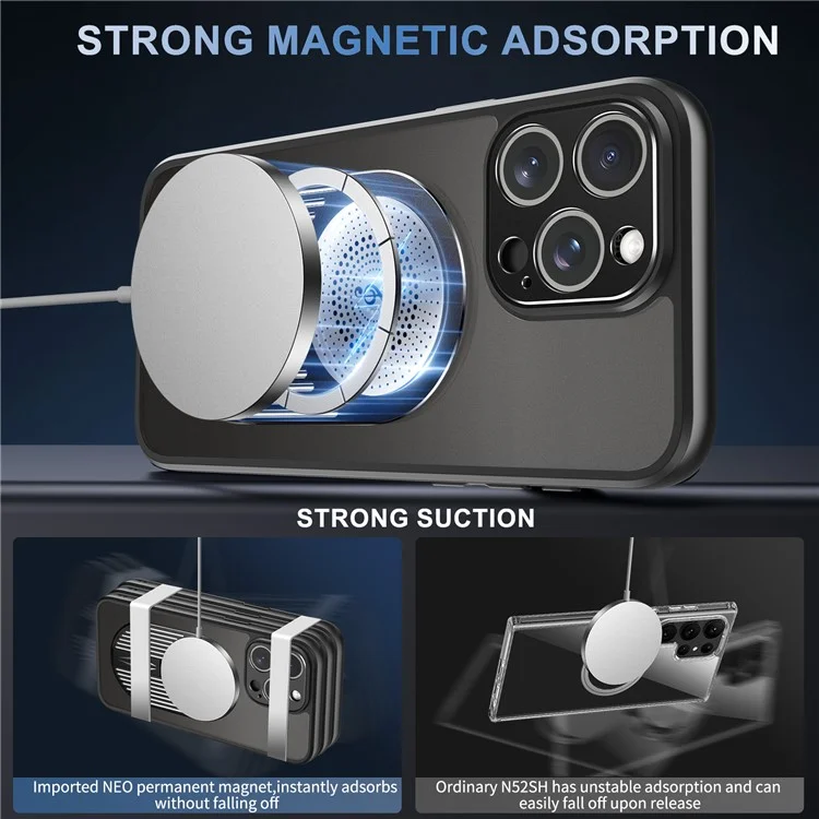 For iPhone 13 Pro Case Graphene Heat Dissipation Silicone+PC Phone Case with Kickstand - Black