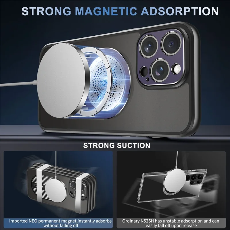 For iPhone 13 Pro Case Graphene Heat Dissipation Silicone+PC Phone Case with Kickstand - Purple