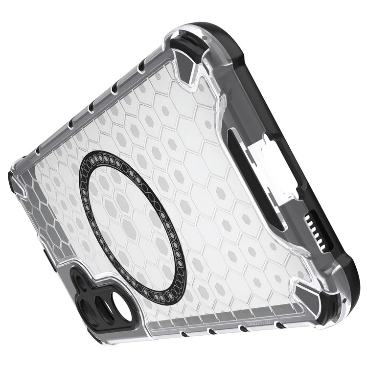 Per Samsung Galaxy S23 FE Custodia Honeycomb Magnetic Ring TPU+PC Custodia per telefono - Trasparente