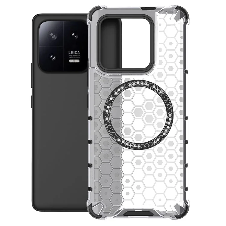 Магнитный чехол для Xiaomi 13 Pro 5G, TPU+PC, Прозрачный