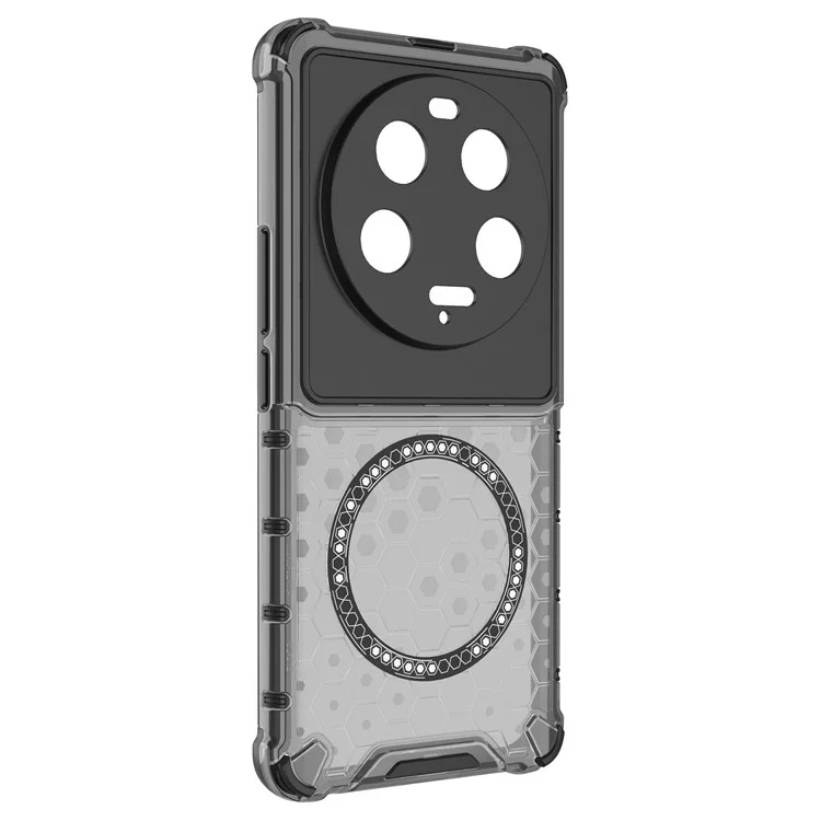 Para Xiaomi 13 Ultra Magnetic Case TPU+PC Phone Cover Honeycomb Anti-Drop - Gris