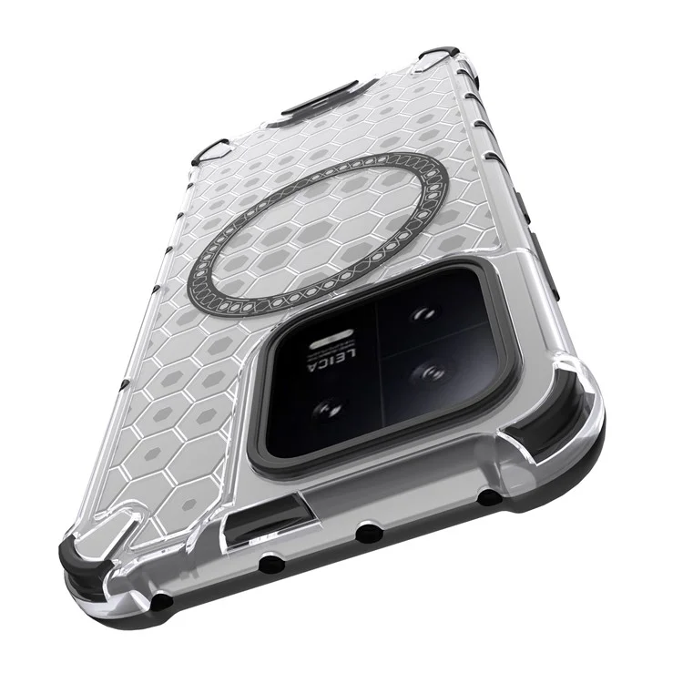 Für Xiaomi 13 Case Honeycomb TPU+PC Handyhülle Kompatibel mit MagSafe - Transparent