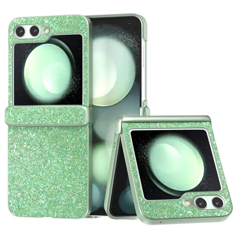 For Samsung Galaxy Z Flip7 FE 5G / Z Flip6 5G Phone Case   PC+PU Leather Phone Shell - Green