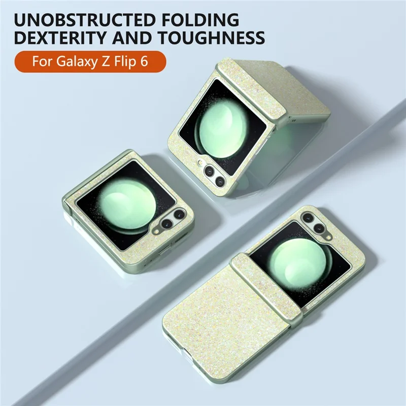 For Samsung Galaxy Z Flip7 FE 5G / Z Flip6 5G Phone Case Wholesale PC+PU Leather Phone Shell - Yellow