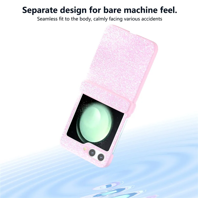 Funda de teléfono para Samsung Galaxy Z Flip6 5G al por mayor, carcasa de teléfono de PC+PU de cuero - Rosa degradado
