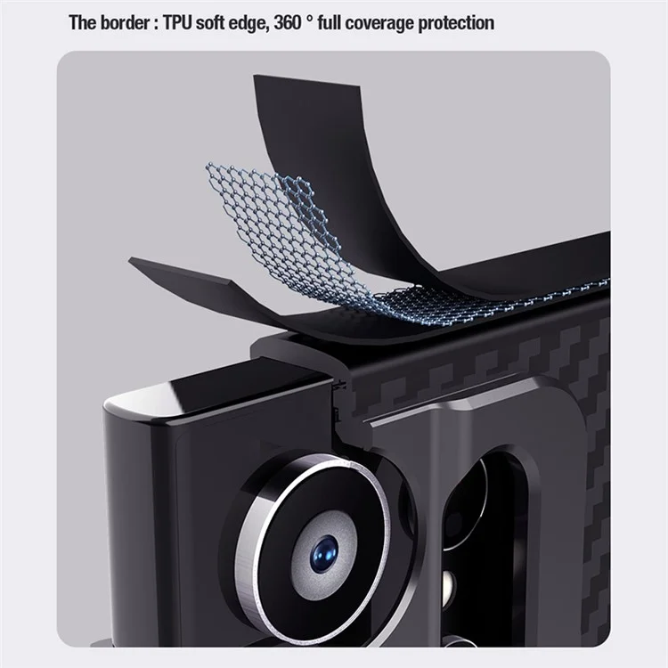 NILLKIN Carboprof Case for Samsung Galaxy S24 Ultra Magnetic Case TPU+Aramid Fiber Lens Kickstand Phone Cover